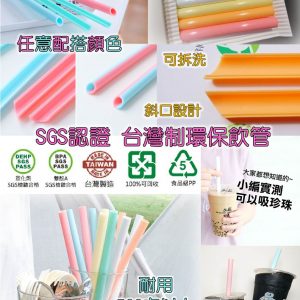 [X000037]台灣製可拆洗環保飲管組,  一組兩入