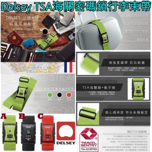[E104242]Desley TSA行李帶連3位元密碼鎖