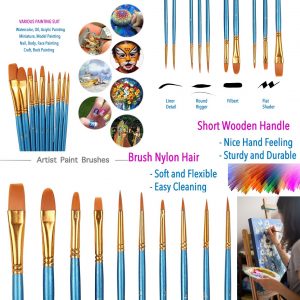[U108094] Artist Paint Brush 1套10支畫筆